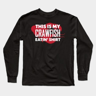 Crawfish Eating Shirt New Orleans Mardi Gras Parade Long Sleeve T-Shirt